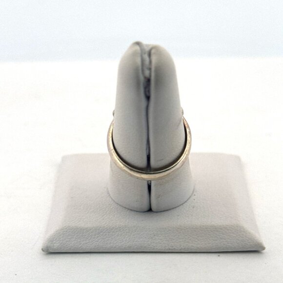 Estate Sterling Silver 925 Moss Agate Ring Size 7 Rectangular Cabochon 6.8g - Picture 3 of 8